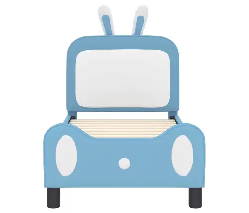 Bērnu Gultas Rāmis Ar Galvgali Zila 70 X 140 Cm Pu Vidaxl