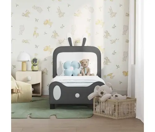 Bērnu Gultas Rāmis Ar Galvgali Gaiši Pelēks 70 X 140 Cm Pu Vidaxl