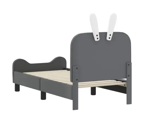 Bērnu Gultas Rāmis Ar Galvgali Gaiši Pelēks 70 X 140 Cm Pu Vidaxl