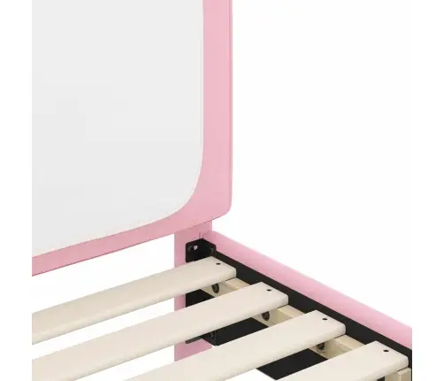 Vaikiška Lovos Konstrukcija Su Galvūgaliu Rožinė 80 X 160 Cm Pu
