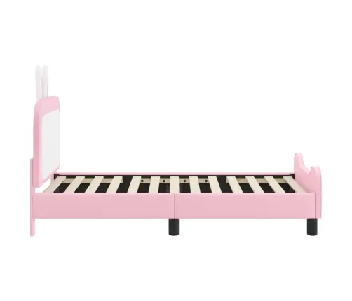 Vaikiška Lovos Konstrukcija Su Galvūgaliu Rožinė 80 X 160 Cm Pu
