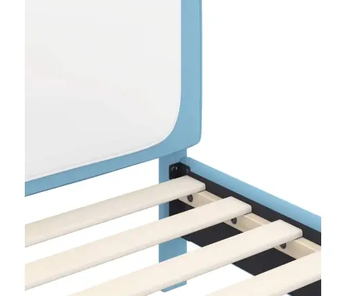 Bērnu Gultas Rāmis Ar Galvgali Zila 80 X 160 Cm Pu Vidaxl