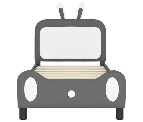 Bērnu Gultas Rāmis Ar Galvgali Gaiši Pelēks 80 X 160 Cm Pu Vidaxl