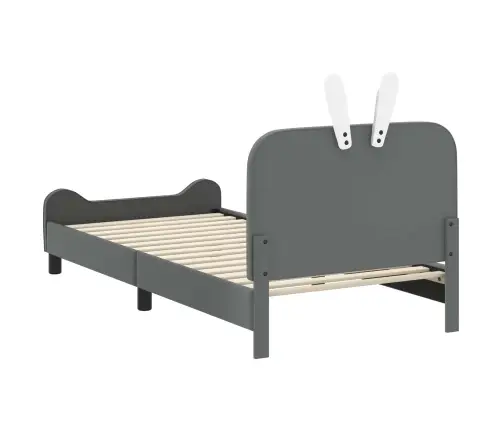 Bērnu Gultas Rāmis Ar Galvgali Gaiši Pelēks 80 X 200 Cm Pu Vidaxl