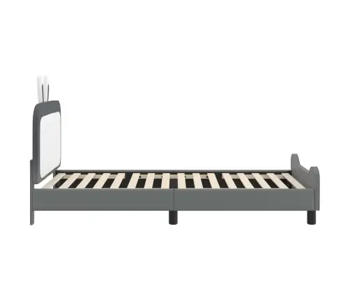 Bērnu Gultas Rāmis Ar Galvgali Gaiši Pelēks 80 X 200 Cm Pu Vidaxl