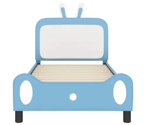 Bērnu Gultas Rāmis Ar Galvgali Zila 90 X 190 Cm Pu Vidaxl