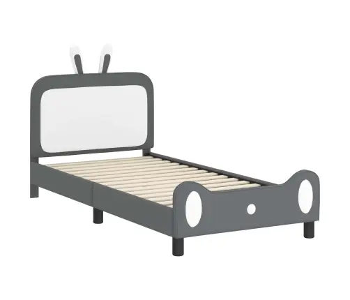 Vaikiška Lovos Konstrukcija Su Galvūgaliu Šviesiai Pilka Pu