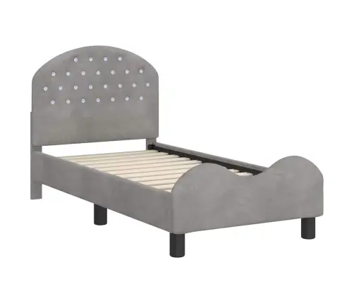 Vaikiška Lovo Rėmas Su Galvūgaliu Šviesiai Pilka 70 X 140 Cm