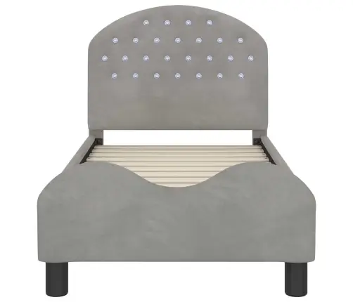 Vaikiška Lovo Rėmas Su Galvūgaliu Šviesiai Pilka 70 X 140 Cm