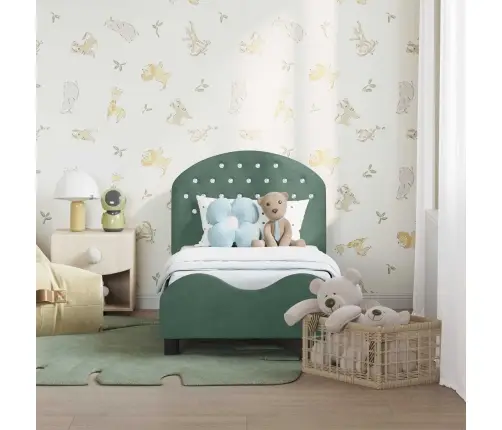 Kuni 3-Aastase Voodi Raam Koos Peatoega Peaga Mere Roheline