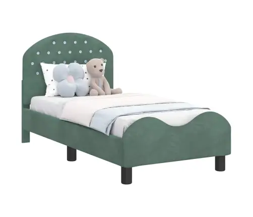 Kuni 3-Aastase Voodi Raam Koos Peatoega Peaga Mere Roheline