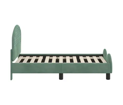 Kuni 3-Aastase Voodi Raam Koos Peatoega Peaga Mere Roheline