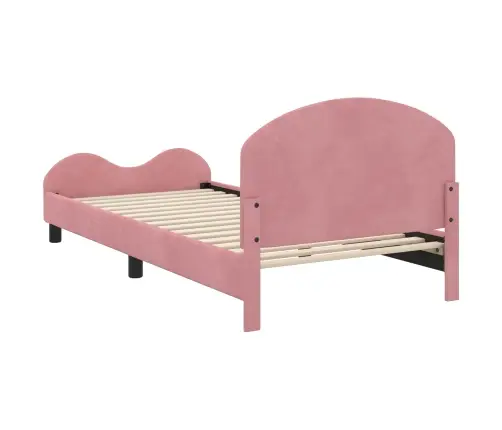 Vaikiška Lovos Konstrukcija Su Galvūgaliu Rožinė 80 X 200 Cm
