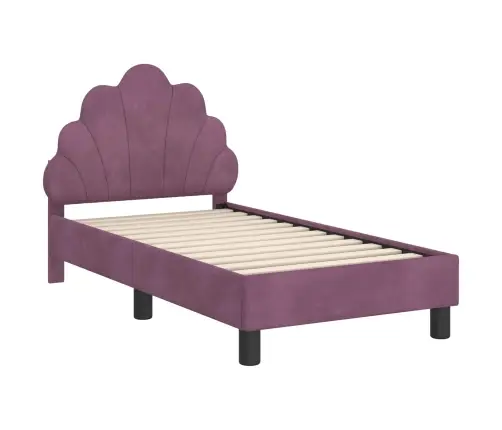 Kuni 3-Aastase Voodi Raam Koos Peatoega Lilla 70 X 140 Cm Samet