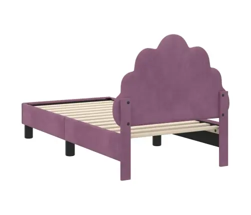 Kuni 3-Aastase Voodi Raam Koos Peatoega Lilla 70 X 140 Cm Samet