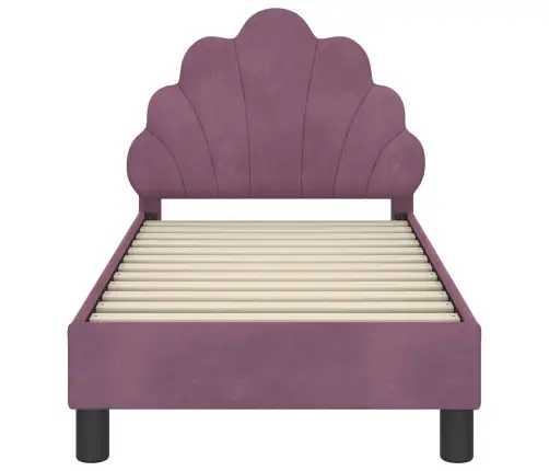 Kuni 3-Aastase Voodi Raam Koos Peatoega Lilla 70 X 140 Cm Samet