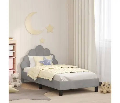 Vaikiška Lovos Konstrukcija Su Galvūgaliu Šviesiai Pilka