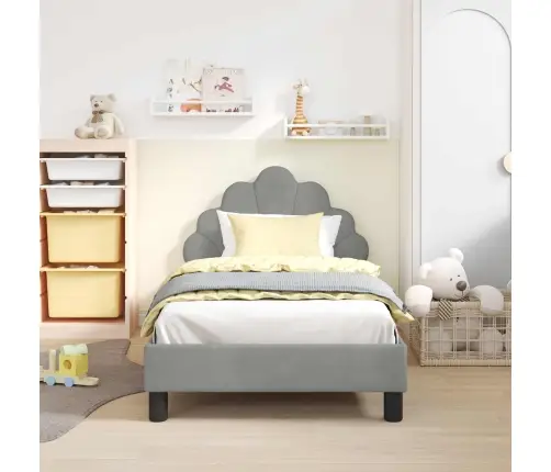 Vaikiška Lovos Konstrukcija Su Galvūgaliu Šviesiai Pilka
