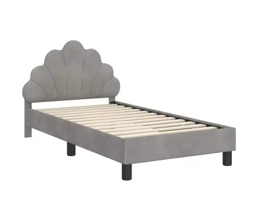 Vaikiška Lovos Konstrukcija Su Galvūgaliu Šviesiai Pilka