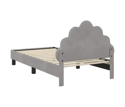 Vaikiška Lovos Konstrukcija Su Galvūgaliu Šviesiai Pilka