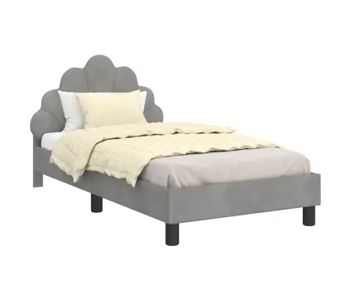 Vaikiška Lovos Konstrukcija Su Galvūgaliu Šviesiai Pilka