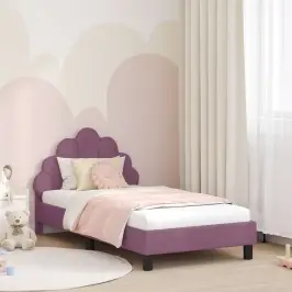 Vaikiška Lovos Konstrukcija Su Galvūgaliu Violetinė 80 X 160 Cm Vaikiška Lovos Konstrukcija Su Galvūgaliu Violetinė 80 X 160 Cm