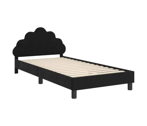 Vaikiška Lovos Konstrukcija Su Galvūgaliu Juoda 80 X 200 Cm