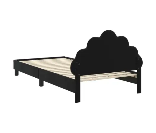 Vaikiška Lovos Konstrukcija Su Galvūgaliu Juoda 80 X 200 Cm