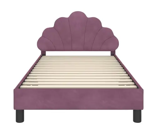 Laste Voodiraam Peatoega Peaga Lilla 90 X 200 Cm Samet