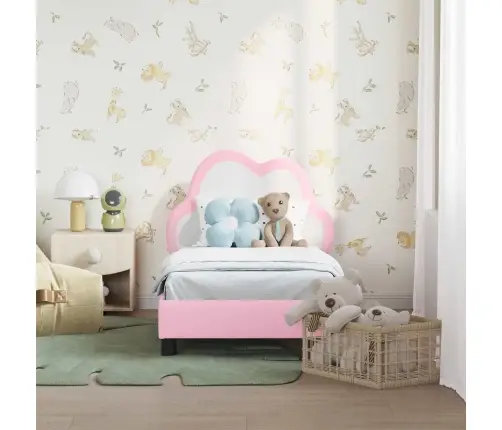 Vaikiška Lovo Rėmas Su Galvūgaliu Rožinė 70 X 140 Cm Pu