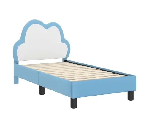 Bērnu Gultas Rāmis Ar Galvgali Zila 70 X 140 Cm Pu Vidaxl