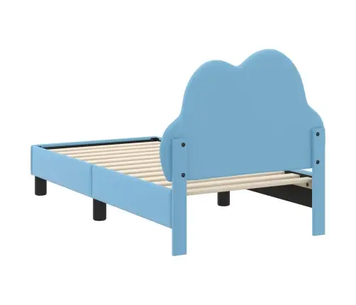 Bērnu Gultas Rāmis Ar Galvgali Zila 70 X 140 Cm Pu Vidaxl