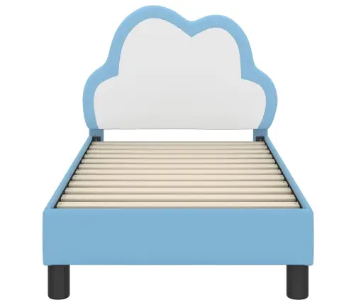 Bērnu Gultas Rāmis Ar Galvgali Zila 70 X 140 Cm Pu Vidaxl