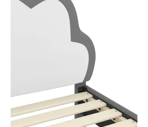 Bērnu Gultas Rāmis Ar Galvgali Gaiši Pelēks 70 X 140 Cm Pu Vidaxl