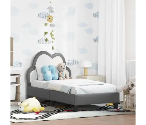 Bērnu Gultas Rāmis Ar Galvgali Gaiši Pelēks 70 X 140 Cm Pu Vidaxl