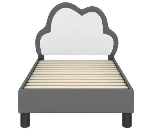 Bērnu Gultas Rāmis Ar Galvgali Gaiši Pelēks 70 X 140 Cm Pu Vidaxl