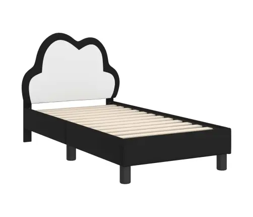 Bērnu Gultas Rāmis Ar Galvgali Melna 70 X 140 Cm Pu Vidaxl