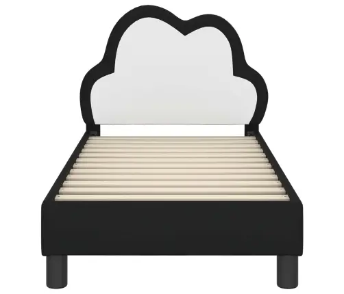 Bērnu Gultas Rāmis Ar Galvgali Melna 70 X 140 Cm Pu Vidaxl