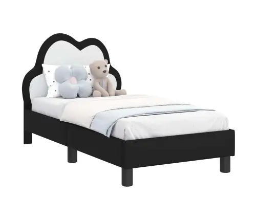 Bērnu Gultas Rāmis Ar Galvgali Melna 70 X 140 Cm Pu Vidaxl