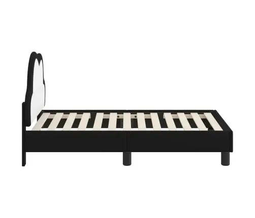 Bērnu Gultas Rāmis Ar Galvgali Melna 70 X 140 Cm Pu Vidaxl
