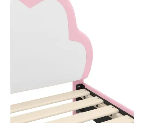 Lovos Rėmas Su Galvūgalio Rožinė 80 X 160 Cm Pu