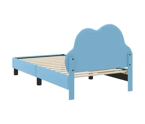 Bērnu Gultas Rāmis Ar Galvgali Zila 80 X 160 Cm Pu Vidaxl