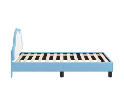 Bērnu Gultas Rāmis Ar Galvgali Zila 80 X 160 Cm Pu Vidaxl