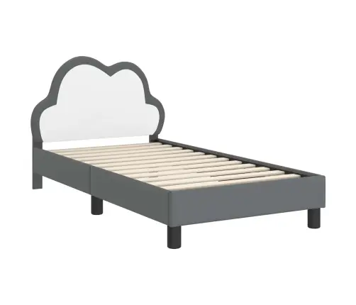 Bērnu Gultas Rāmis Ar Galvgali Gaiši Pelēks 80 X 160 Cm Pu Vidaxl