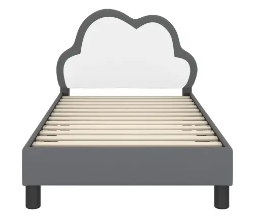 Bērnu Gultas Rāmis Ar Galvgali Gaiši Pelēks 80 X 160 Cm Pu Vidaxl