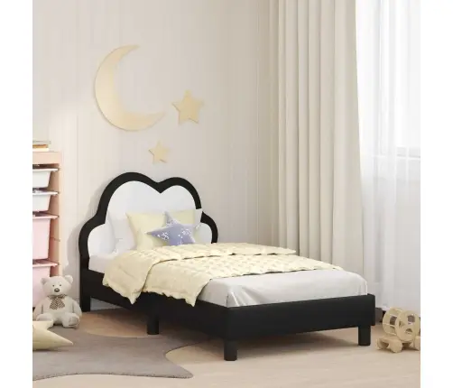 Bērnu Gultas Rāmis Ar Galvgali Melna 80 X 160 Cm Pu Vidaxl