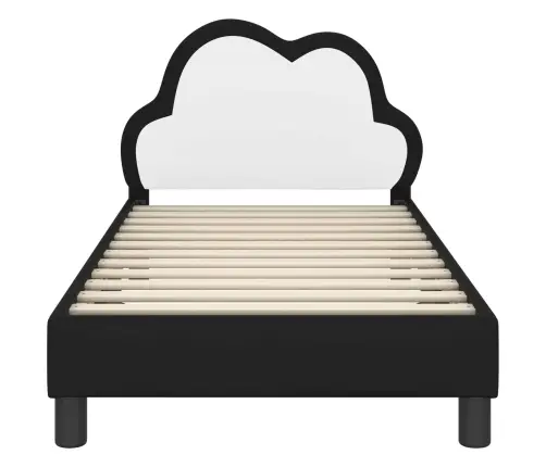 Bērnu Gultas Rāmis Ar Galvgali Melna 80 X 160 Cm Pu Vidaxl