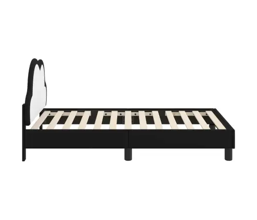 Bērnu Gultas Rāmis Ar Galvgali Melna 80 X 160 Cm Pu Vidaxl