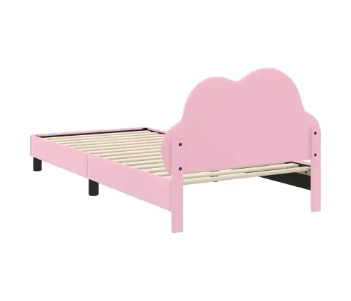 Bērnu Gultas Rāmis Ar Galvgali Rozā 80 X 200 Cm Pu Vidaxl