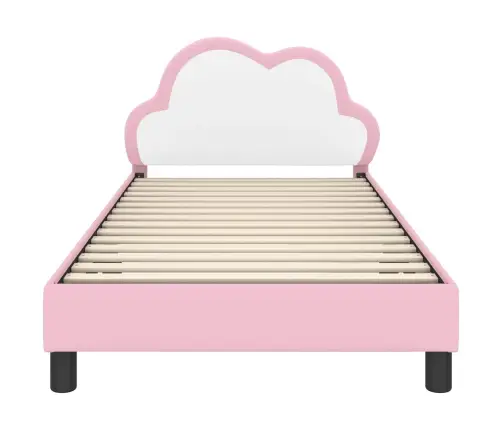 Bērnu Gultas Rāmis Ar Galvgali Rozā 80 X 200 Cm Pu Vidaxl